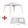 Imagem de Kit Gazebo Tenda Branca Praia/Campo Base e Topo 3x3 Altura 2,50m Dobravel + 2 Paredes  Bel 