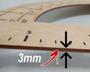 Imagem de Kit Geométrico do Professor Mdf Com Régua 1 Metro Com Pegador + 1 Compasso Para Giz 40 cm e 1 Transferidor 180 Graus