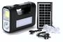 Imagem de Kit Gerador De Energia Solar Com Bateria 3 Lampadas Led C/ Lanterna E Farolete Led Placa Solar Powerbank Pescaria Camping Acampamento Maquetes