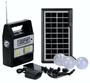 Imagem de Kit Gerador de Energia Solar Rádio FM USB Bluetooth Placa Solar 3 Lampadas Led Lanterna Pow - LUATEK