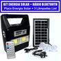 Imagem de Kit Gerador Energia Solar Rádio Bluetooth Placa Solar 3Lamp