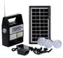 Imagem de Kit Gerador Energia Solar Rádio Bluetooth Placa Solar 3Lamp