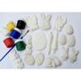 Imagem de Kit gesso infantil para pintura Artesanato de gesso Kit de arte para crianças gesso para pintar