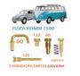 Imagem de Kit Giclagem Gicle Carburador Simples Kombi 1500 72 Até 75