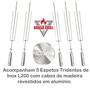 Imagem de Kit Giratório Inox Gira 5 Espetos Único Andar Brasa Grill