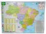 Imagem de Kit Globo Terrestre 21cm Profissional + Lupa + Mapa de Minas Gerais + Mapa do Brasil 120x90cm Atualizado Escolar