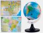 Imagem de Kit Globo Terrestre 21cm Profissional + Mapa de Minas Gerais + Mapa do Brasil 120x90cm Atualizado Escolar