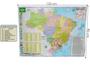 Imagem de Kit Globo Terrestre 30cm Com Led + Mapas do Brasil e Mundi 120x90cm Atualizado Divisão de Países Escolar Decorativo