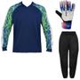 Imagem de Kit Goleiro Camisa Napoli Kanga + Calça TRB + Luva Penalty