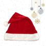 Imagem de Kit Gorro Papai Noel Touca Natal Em Veludo Fantasia Adulto Natalino Vermelho 40cm Festas Decoração