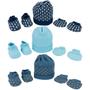 Imagem de Kit Gorro Sapato Luva Rn Menino Pimpolho Original