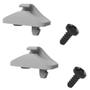 Imagem de Kit Grampos Presilhas Suportes Cinza Claro Com Parafuso Quebra Sol Gol G3 2000 2001 2002 2003 2004 2005