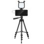 Imagem de Kit Gravação Vlogging Iluminador com Microfone Tripé 1m e Controle Mamen 15-LM