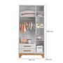 Imagem de Kit Guarda Roupa 3 Portas Infantil com Cômoda Sapateira Encantado Q01 Branco Clique Chique