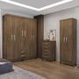 Imagem de Kit Guarda Roupa Casal Porto Belo 6 Portas 2 Gavetas, Cômoda 5 Gavetas Porto Belo e Multiuso Cairo I01 Malbec Clique Chique