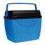 Imagem de Kit Guarda Sol Azul Bahia 2 M Bagum + Cadeira de Praia Aluminio + Cooler 34 Litros