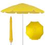 Imagem de Kit Guarda Sol Praia Amarelo Bagum 1,60 M Aluminio + Base Preta 22 Kg