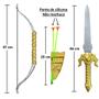 Imagem de Kit Guerreiro Medieval Infantil 2 Espadas 1 Escudo Arco e Flecha