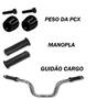 Imagem de Kit Guidão Cargo 160 2016/2024 C/ Peso da PCX Reforçado e Par de Manoplas Vazadas Luvinha Moto
