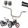 Imagem de Kit Guidão Guidon Cromado Moto Cg Cargo Titan Fan Start 125/150/160 Todos os Anos e Modelos Com Pesinho Manoplas