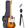 Imagem de Kit Guitarra Michael Telecaster GMT525 CMB Caramel Sunburst