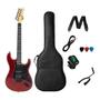 Imagem de Kit Guitarra Strato Tagima Sixmart Candy Apple - Com Efeito