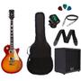 Kit Guitarra Strinberg Les Paul LPS230 Amplificador Afinador Digital Imagem de Kit Guitarra Strinberg Les Paul LPS230 Amplificador Afinador Digital