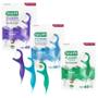 Imagem de Kit GUM Flossers Roxo Verde e Azul 120 unidades