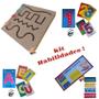 Imagem de Kit Habilidades Brinquedo Pedagógico Em Madeira Linhas Vazadas + Alinhavos