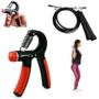 Imagem de Kit Hand Grip Mola De Punho Com Corda Ajustável Speed Rope