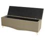 Imagem de Kit Helena Cabeceira De Cama Painel e Calçadeira Baú Casal 140 Cm Suede Bege Eli Móveis e Decoração