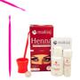 Imagem de Kit Henna Makiaj Com Fixador Sobrancelha Profissional e Palito Duplo Dosador Rosa