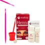 Imagem de Kit Henna Makiaj Com Fixador Sobrancelha Profissional e Palito Duplo Dosador Rosa