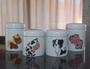 Imagem de Kit higiene bebê Fazendinha 5 peças - potes e porta álcool - Peças Porcelana