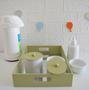 Imagem de Kit Higiene Bebê K064 Porcelanas Térmica Banho Quarto Cinza e Verde Safari
