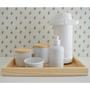 Imagem de Kit Higiene Bebê K070 Porcelanas Bandeja Pinus Térmica Banho