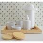 Imagem de Kit Higiene Bebê K070 Porcelanas Bandeja Pinus Térmica Banho