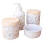 Imagem de Kit higiene bebê lavabo arabescos 4 pçs - Porcelana Tp Pinus