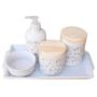 Imagem de Kit higiene bebê lavabo arabescos 5 pçs - Porcelana Tp Pinus