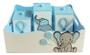 Imagem de Kit Higiene Bebê MDF 4 Peças Cesta Organizadora Elefantinho Balão