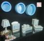 Imagem de Kit Higiene bebê mdf 8 pçs + 3 Nichos azul - URSINHO MARINHEIRO (Pronta Entrega)