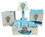 Imagem de Kit Higiene bebê MDF Ursinho Aviador Azul
