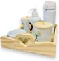 Imagem de Kit Higiene Bebê Porcelana Safari com Garrafa Térmica