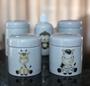 Imagem de Kit higiene bebê Safari 5 peças - potes e porta álcool - Peças Porcelana