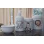 Imagem de Kit higiene bebê Safari 5 peças - potes, porta álcool e molhadeira - Peças Porcelana