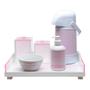 Imagem de Kit Higiene Clean Acrílico Rosa Quarto Bebê Infantil Menina