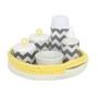 Imagem de Kit Higiene Crochê Com 6 Peças e Garrafa Pequena Amarelo Quarto Bebê Infantil