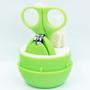Imagem de Kit Higiene Cuidados Bebê Tesoura Cortador Lixa Pinça Verde