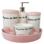 Imagem de Kit Higiêne de Porcelana Bebê Rosa - Amigold