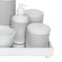 Imagem de Kit Higiene Decorado Branco Porcelanas Garrafa Térmica Bebê